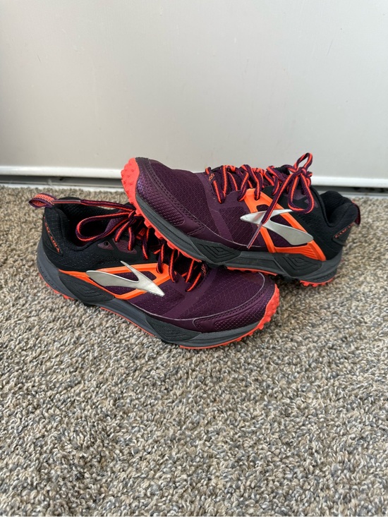 Brooks Shoes - Brooks Cascadia 12 Purple and Orange Trail Runners